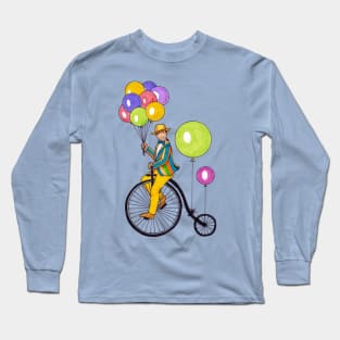 Bicycle Balloon Man Long Sleeve T-Shirt